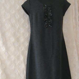 Kenzie Pretty Women's Mini Dress with Front Ruffle and Cap Sleeves ~ Medium